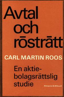 Cover image for Avtal och rösträtt, by Carl Martin Roos