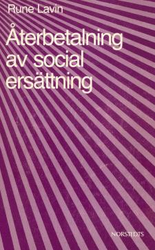 Cover image for Återbetalning av social ersättning, by Rune Lavin