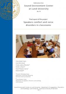 Cover image for Speakers comfort and voice disorders in classrooms